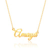 Simple Style Letter Stainless Steel Copper Plating 14k Gold Plated Pendant Necklace