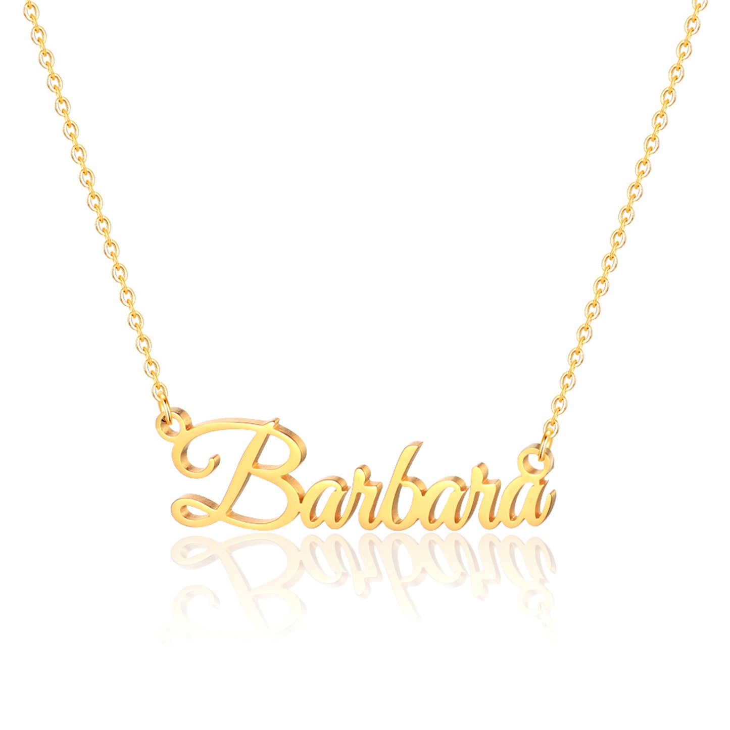 Simple Style Letter Stainless Steel Copper Plating 14k Gold Plated Pendant Necklace