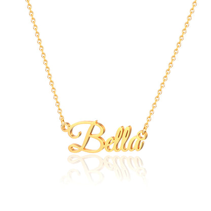 Simple Style Letter Stainless Steel Copper Plating 14k Gold Plated Pendant Necklace