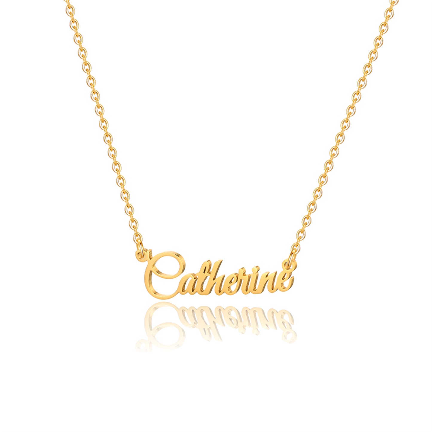 Simple Style Letter Stainless Steel Copper Plating 14k Gold Plated Pendant Necklace