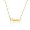 Simple Style Letter Stainless Steel Copper Plating 14k Gold Plated Pendant Necklace