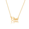 Simple Style Letter Stainless Steel Copper Plating 14k Gold Plated Pendant Necklace