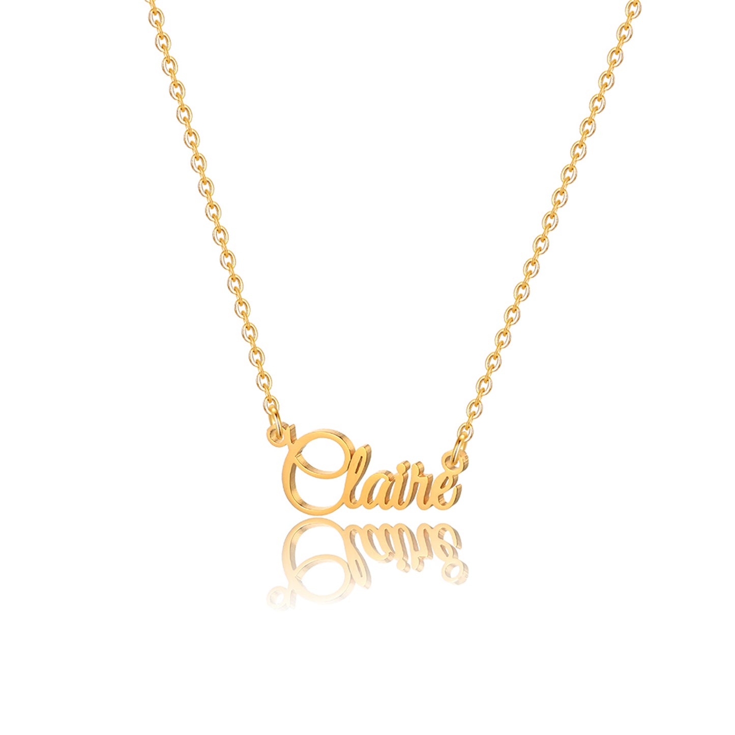 Simple Style Letter Stainless Steel Copper Plating 14k Gold Plated Pendant Necklace