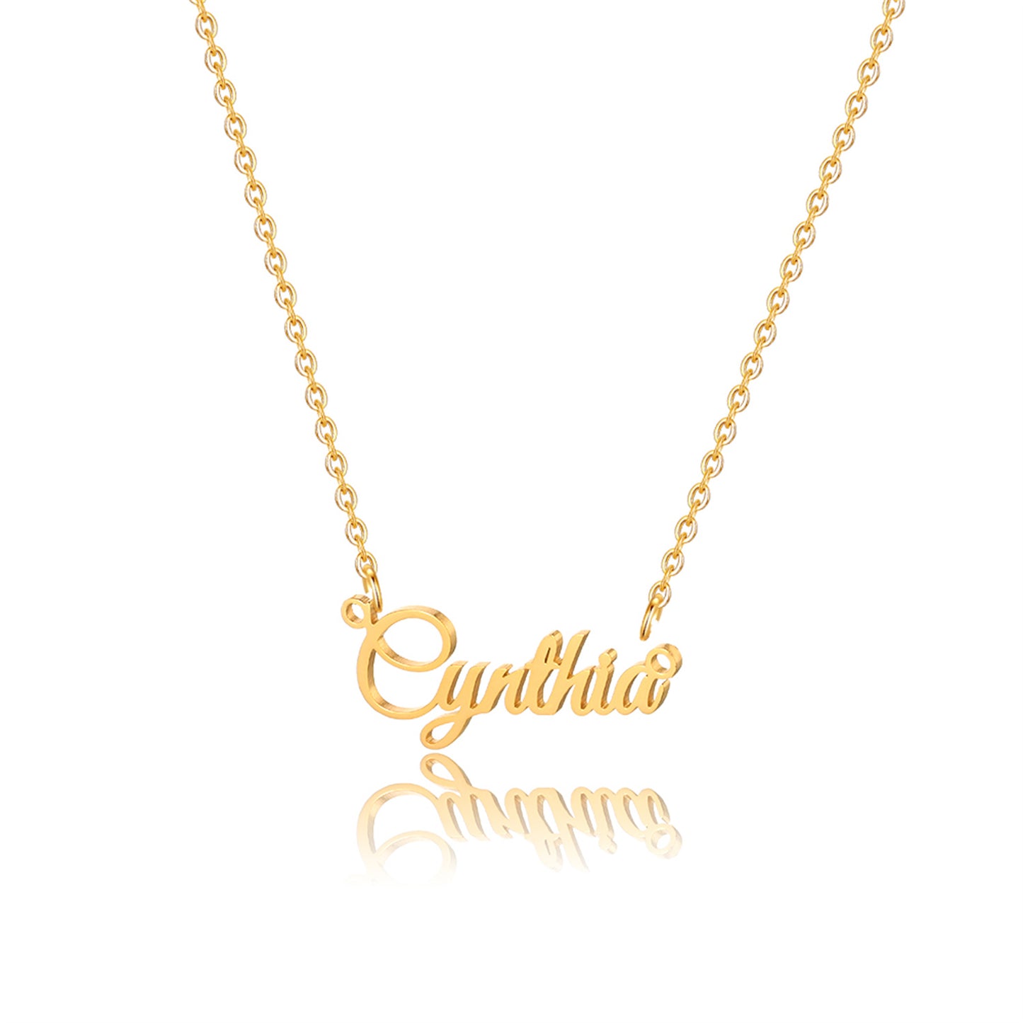 Simple Style Letter Stainless Steel Copper Plating 14k Gold Plated Pendant Necklace