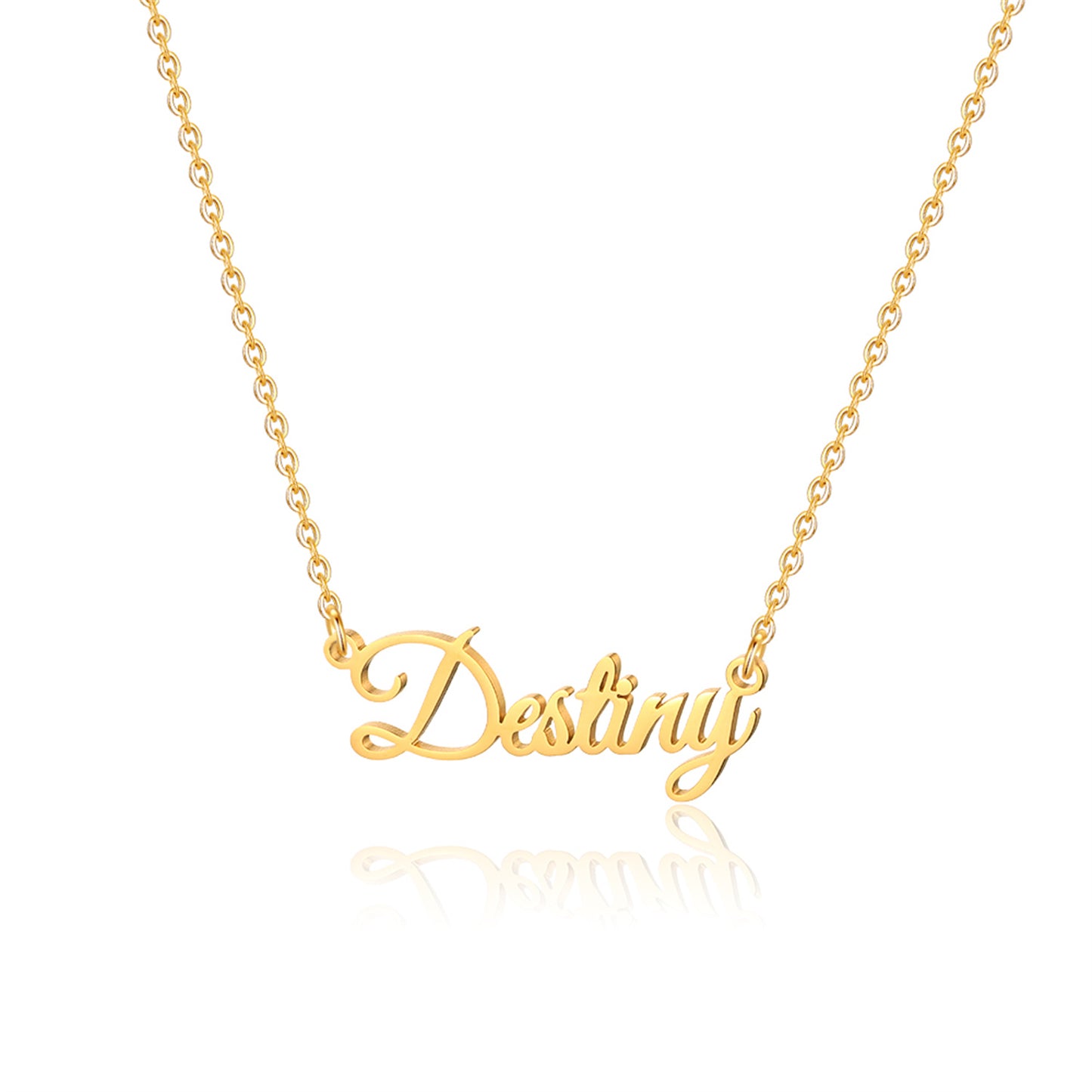 Simple Style Letter Stainless Steel Copper Plating 14k Gold Plated Pendant Necklace