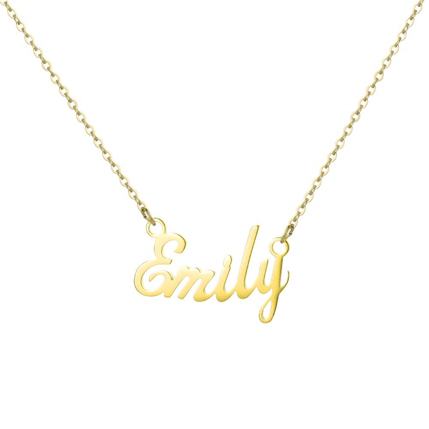 Simple Style Letter Stainless Steel Copper Plating 14k Gold Plated Pendant Necklace