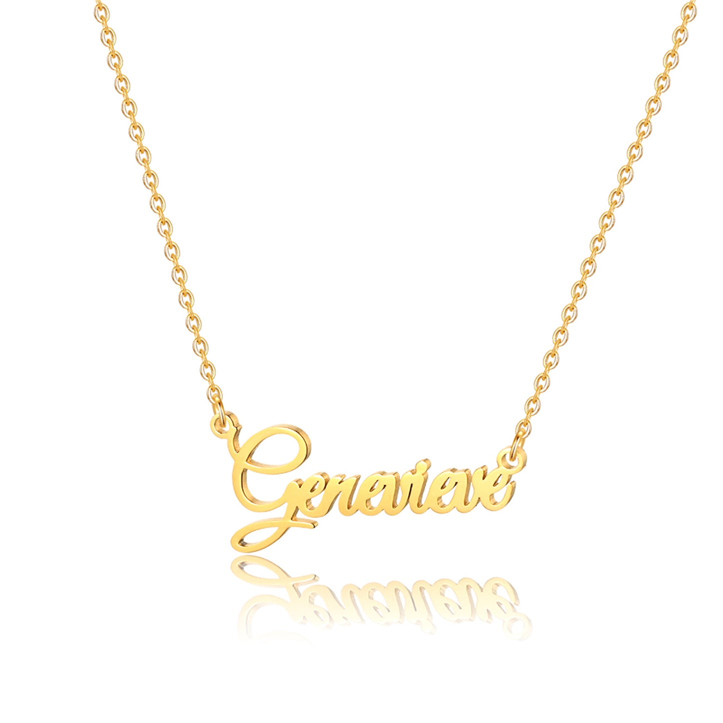 Simple Style Letter Stainless Steel Copper Plating 14k Gold Plated Pendant Necklace