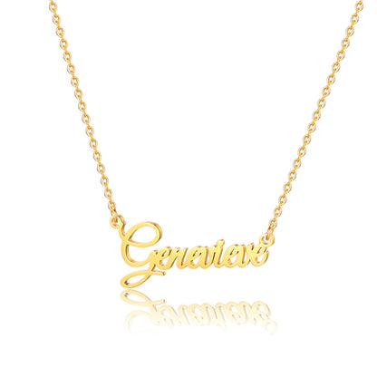 Simple Style Letter Stainless Steel Copper Plating 14k Gold Plated Pendant Necklace