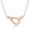 Simple Style Horseshoe Copper Plating Pendant Necklace