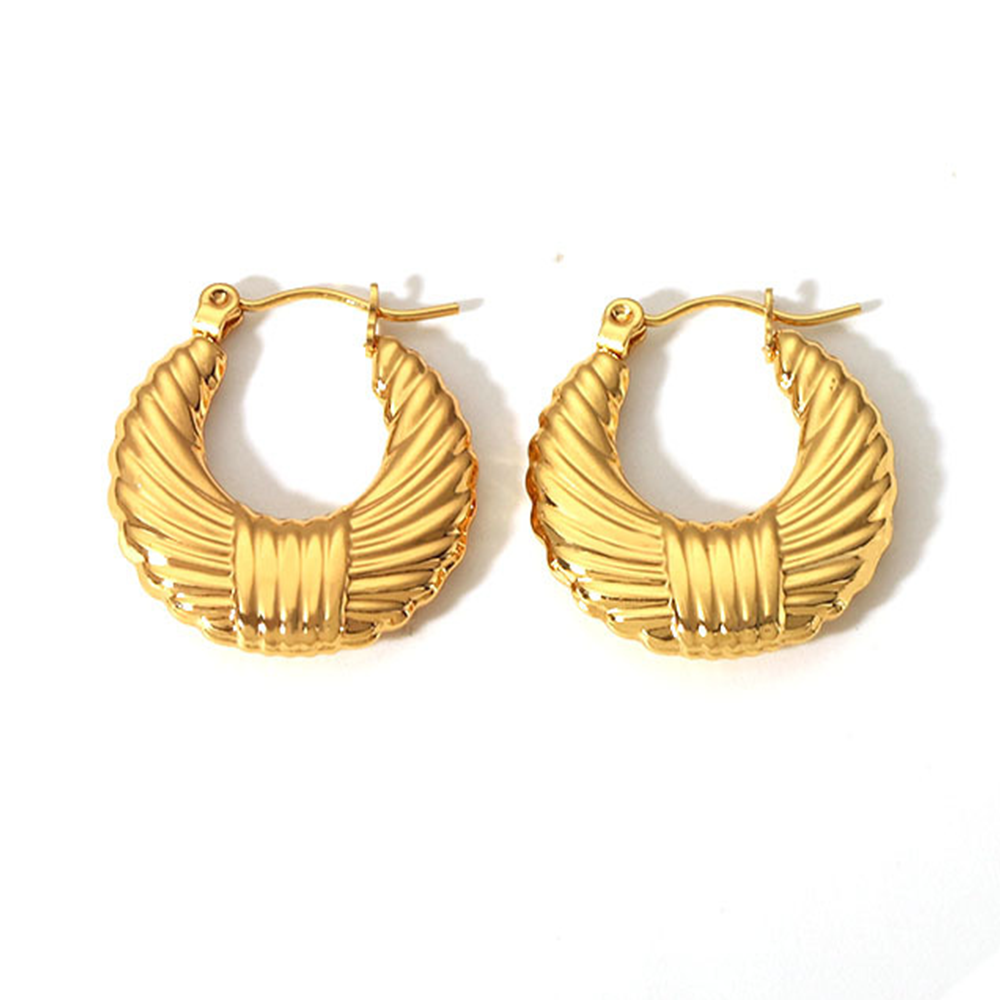 1 Pair Simple Style Geometric Plating Stainless Steel 18k Gold Plated Earrings