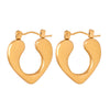 1 Pair Simple Style Geometric Plating Stainless Steel 18k Gold Plated Earrings