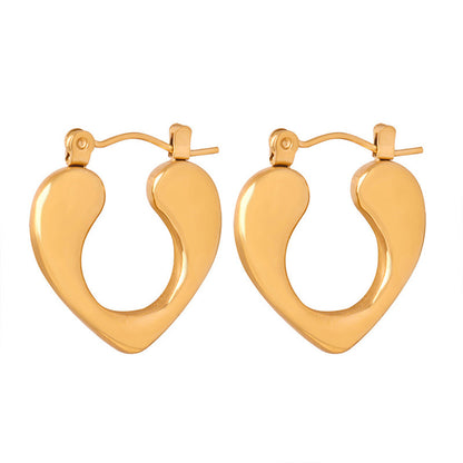 1 Pair Simple Style Geometric Plating Stainless Steel 18k Gold Plated Earrings