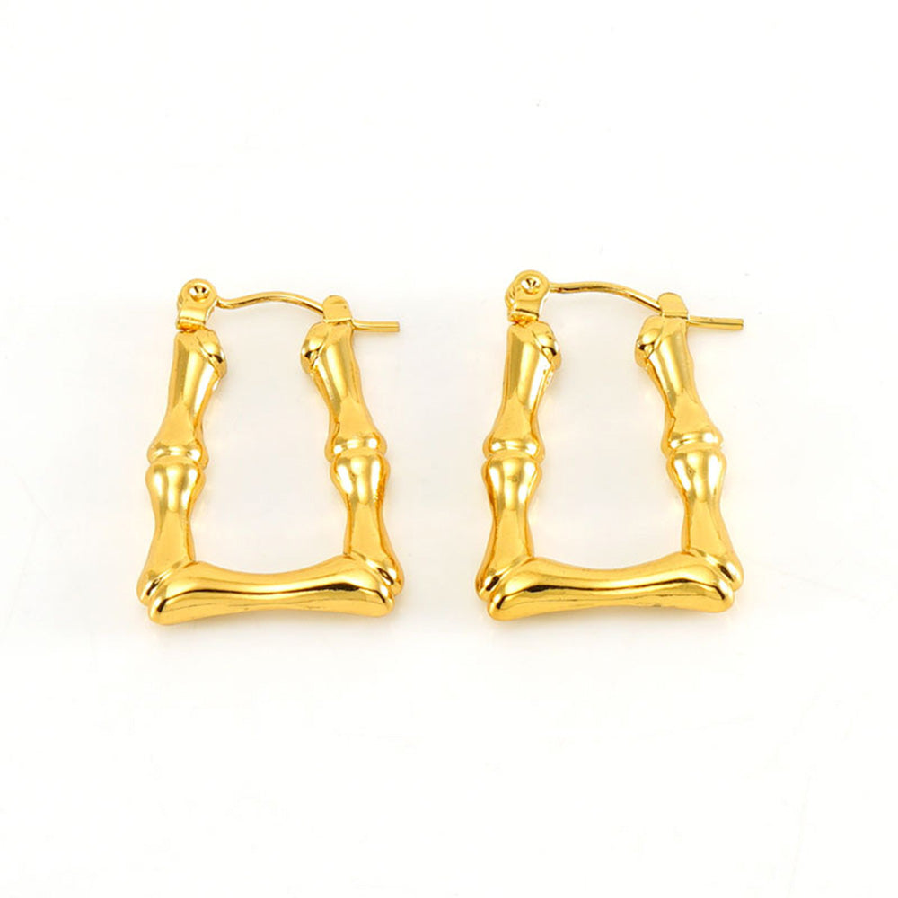 1 Pair Simple Style Geometric Plating Stainless Steel 18k Gold Plated Earrings