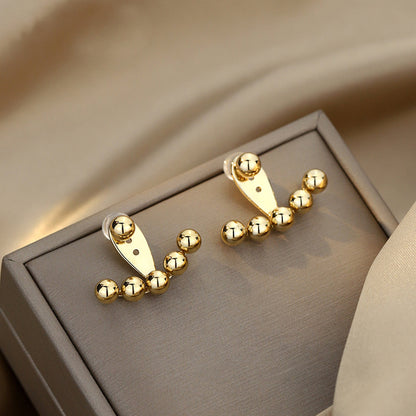 1 Pair Simple Style Geometric Plating Stainless Steel 18k Gold Plated Earrings