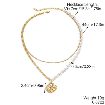 Romantic Simple Style Infinity Heart Shape Butterfly Alloy Plating Women's Necklace