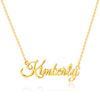 Simple Style Letter Stainless Steel Copper Plating 14k Gold Plated Pendant Necklace