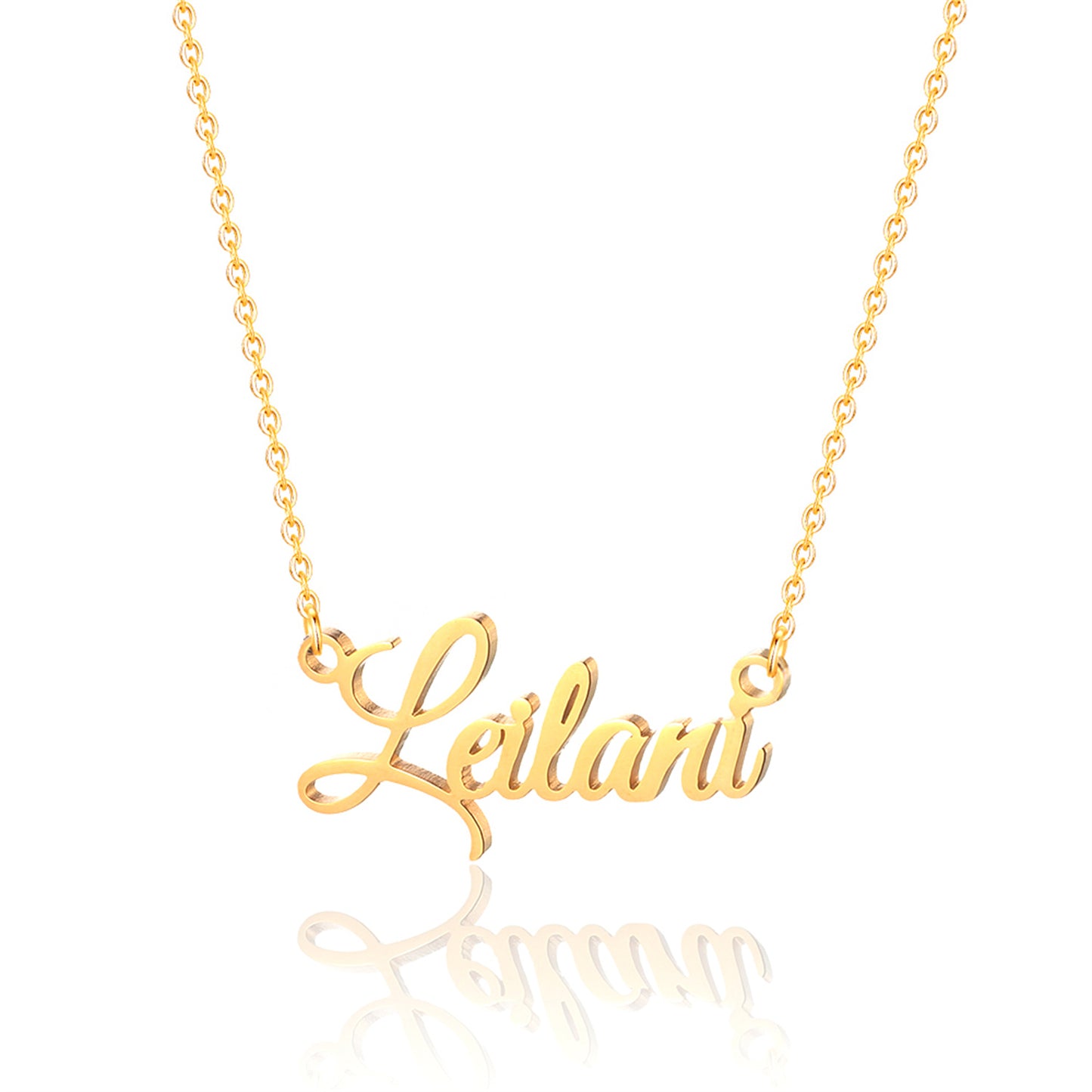 Simple Style Letter Stainless Steel Copper Plating 14k Gold Plated Pendant Necklace