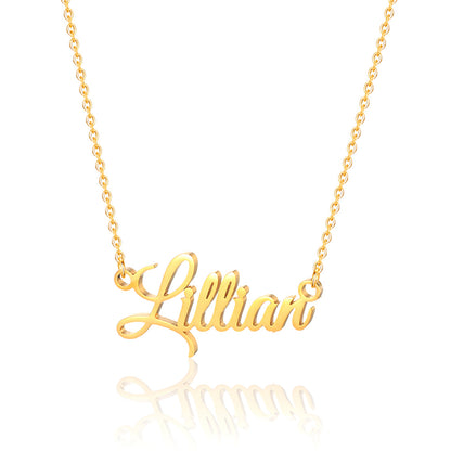 Simple Style Letter Stainless Steel Copper Plating 14k Gold Plated Pendant Necklace