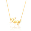 Simple Style Letter Stainless Steel Copper Plating 14k Gold Plated Pendant Necklace