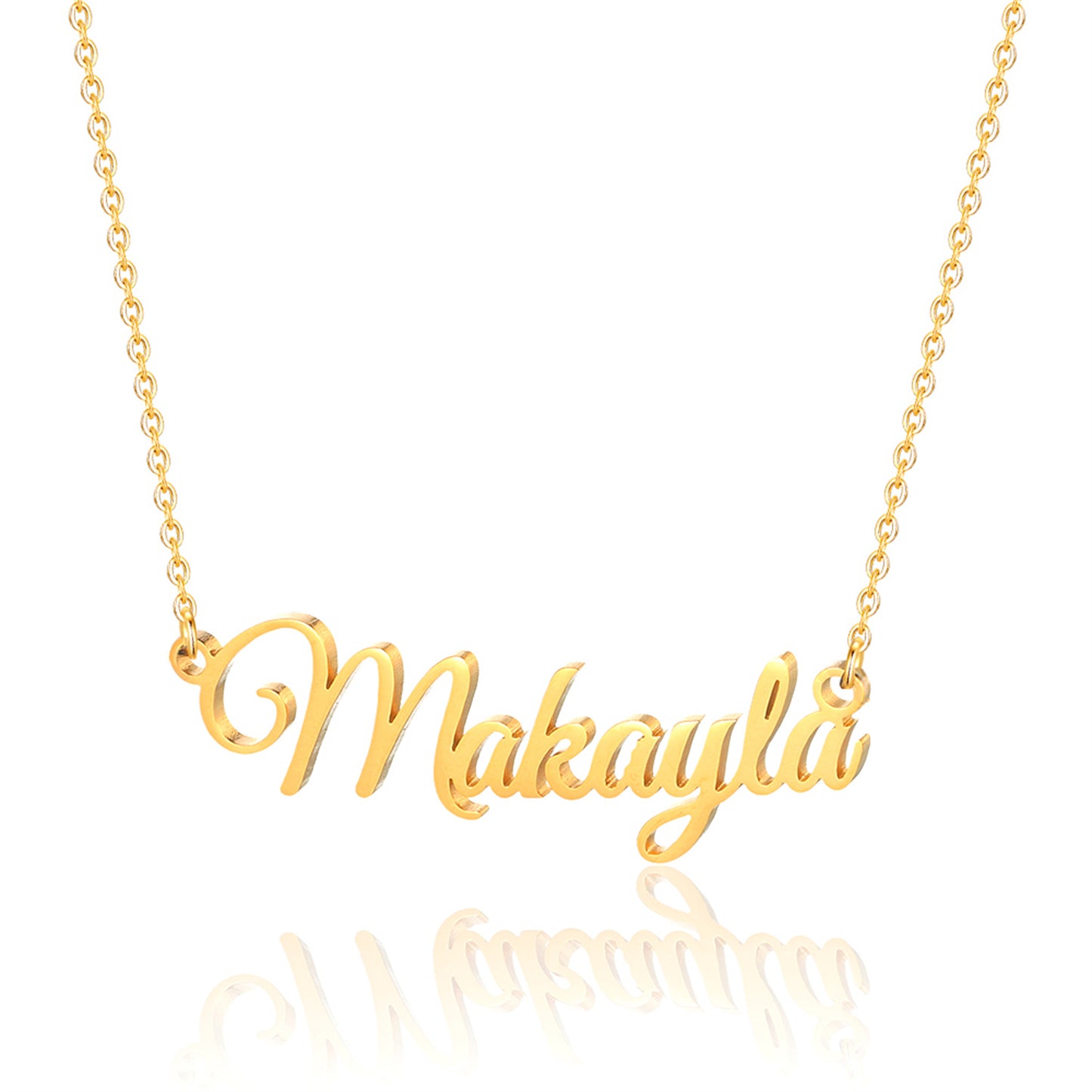 Simple Style Letter Stainless Steel Copper Plating 14k Gold Plated Pendant Necklace