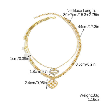 Romantic Simple Style Infinity Heart Shape Butterfly Alloy Plating Women's Necklace