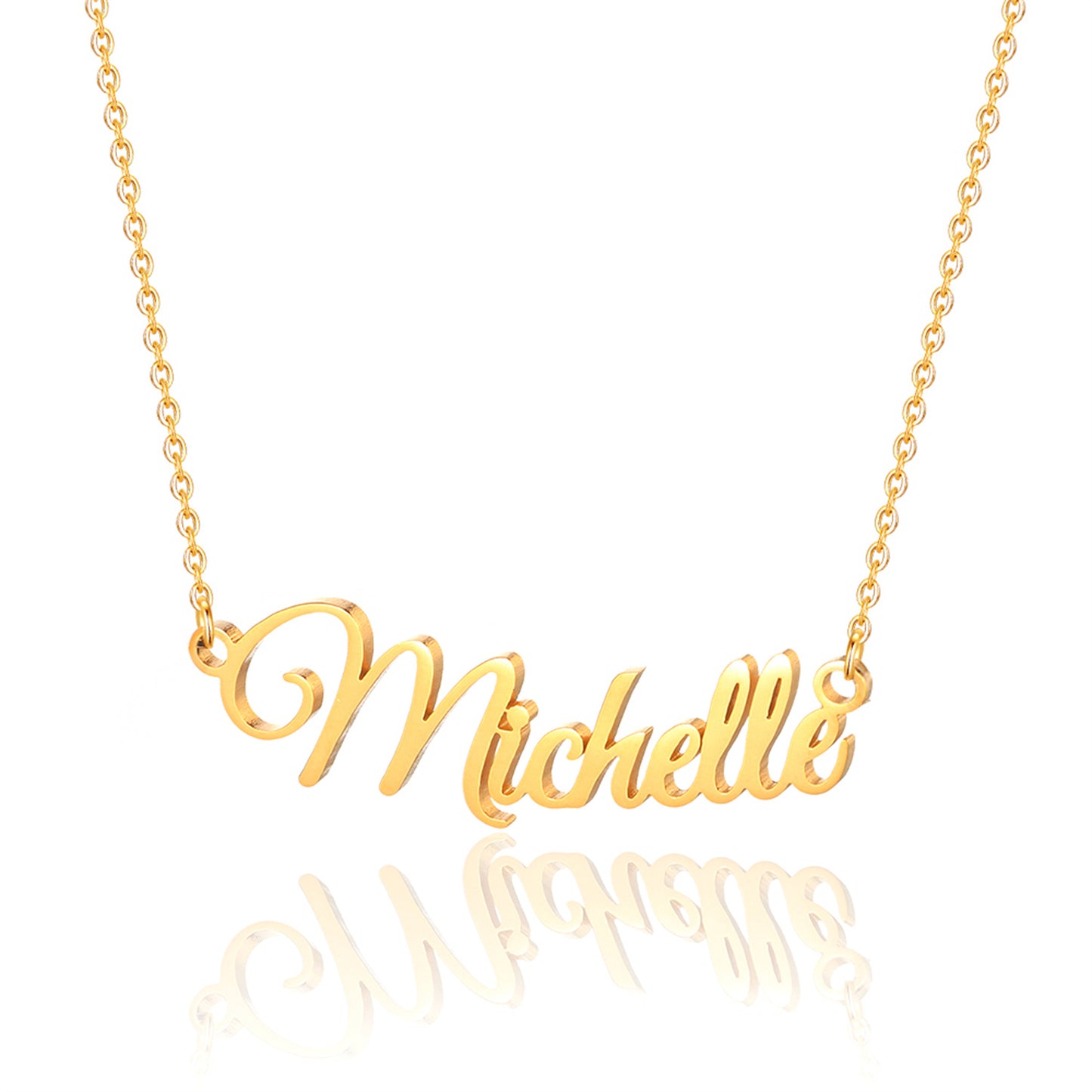 Simple Style Letter Stainless Steel Copper Plating 14k Gold Plated Pendant Necklace