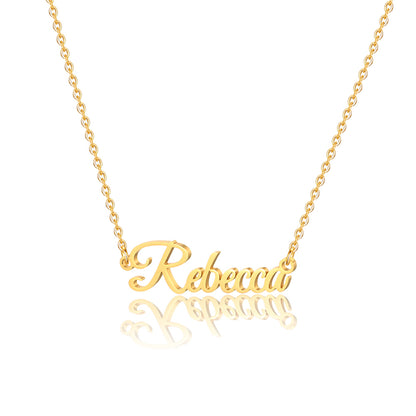 Simple Style Letter Stainless Steel Copper Plating 14k Gold Plated Pendant Necklace