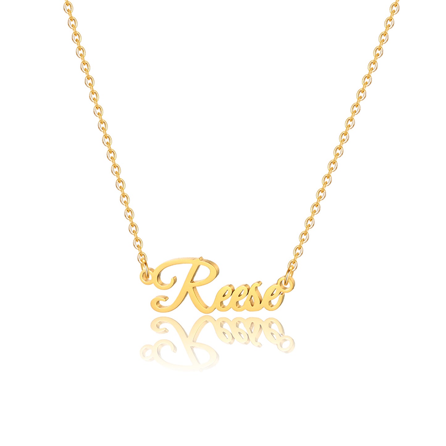 Simple Style Letter Stainless Steel Copper Plating 14k Gold Plated Pendant Necklace