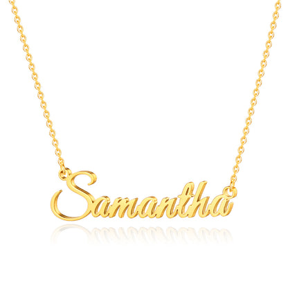 Simple Style Letter Stainless Steel Copper Plating 14k Gold Plated Pendant Necklace