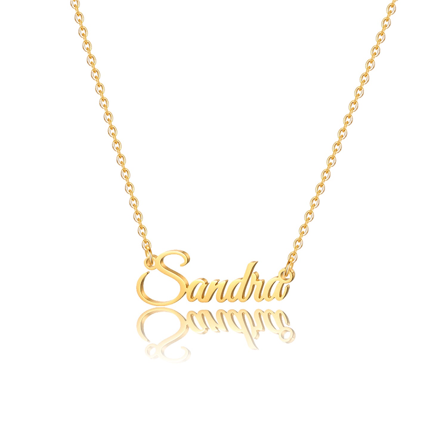 Simple Style Letter Stainless Steel Copper Plating 14k Gold Plated Pendant Necklace