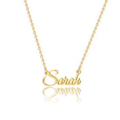 Simple Style Letter Stainless Steel Copper Plating 14k Gold Plated Pendant Necklace