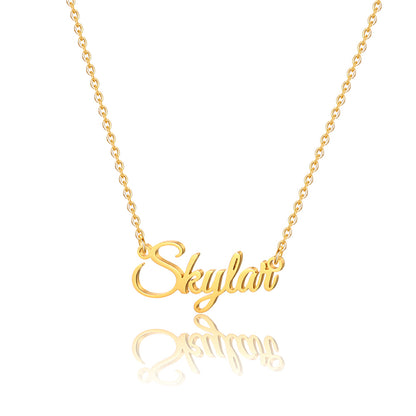 Simple Style Letter Stainless Steel Copper Plating 14k Gold Plated Pendant Necklace