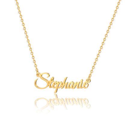 Simple Style Letter Stainless Steel Copper Plating 14k Gold Plated Pendant Necklace