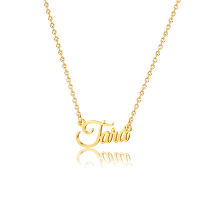 Simple Style Letter Stainless Steel Copper Plating 14k Gold Plated Pendant Necklace