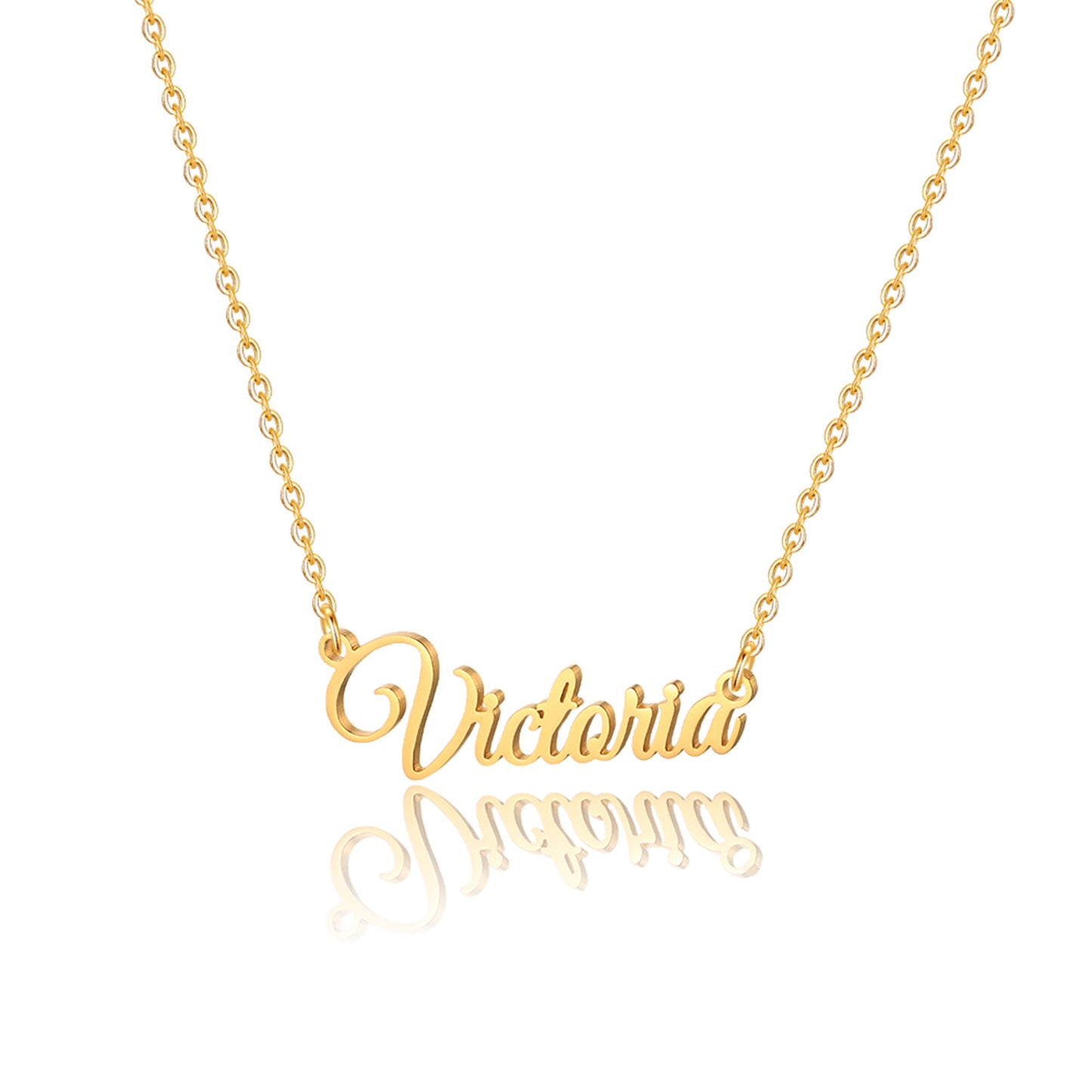 Simple Style Letter Stainless Steel Copper Plating 14k Gold Plated Pendant Necklace