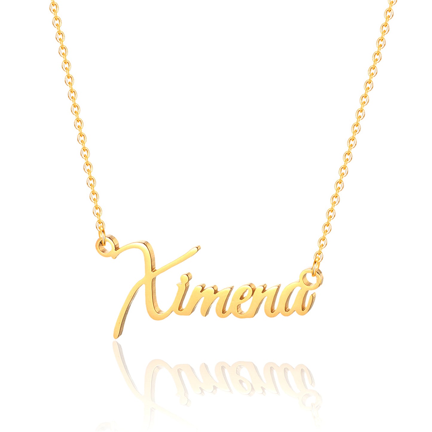 Simple Style Letter Stainless Steel Copper Plating 14k Gold Plated Pendant Necklace