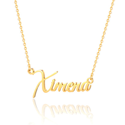 Simple Style Letter Stainless Steel Copper Plating 14k Gold Plated Pendant Necklace