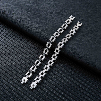 Hip-hop Geometric Titanium Steel Plating Bracelets