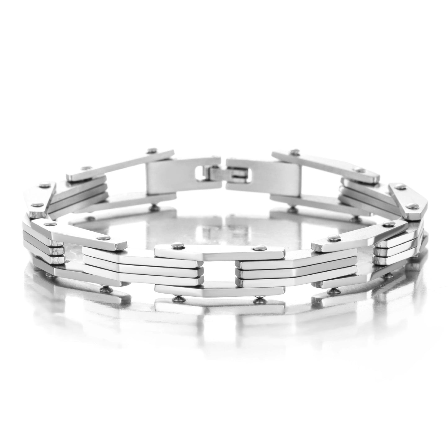 Hip-hop Geometric Titanium Steel Plating Bracelets