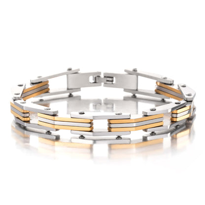 Hip-hop Geometric Titanium Steel Plating Bracelets