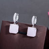 1 Pair Glam Square Plating Inlay Copper Artificial Gemstones Zircon White Gold Plated Rhodium Plated Drop Earrings