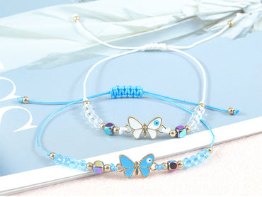 Bohemian Butterfly Rope Beaded Unisex Drawstring Bracelets