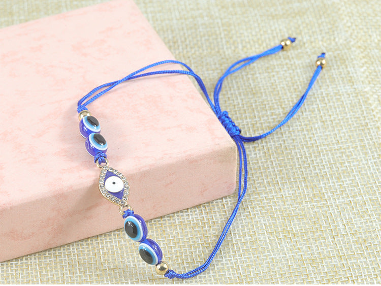 Simple Style Devil's Eye Alloy Unisex Drawstring Bracelets