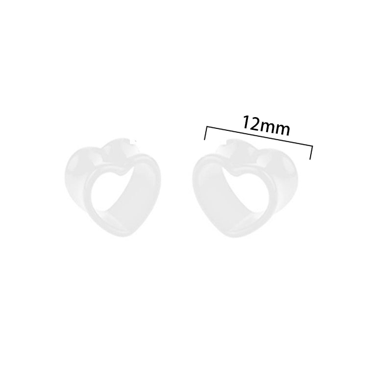 Simple Style Heart Shape Arylic Auricle 1 Pair