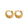 1 Pair Elegant Simple Style Geometric Irregular Plating Stainless Steel Hoop Earrings