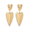 1 Pair Casual Exaggerated Heart Shape Plating Stainless Steel Drop Earrings