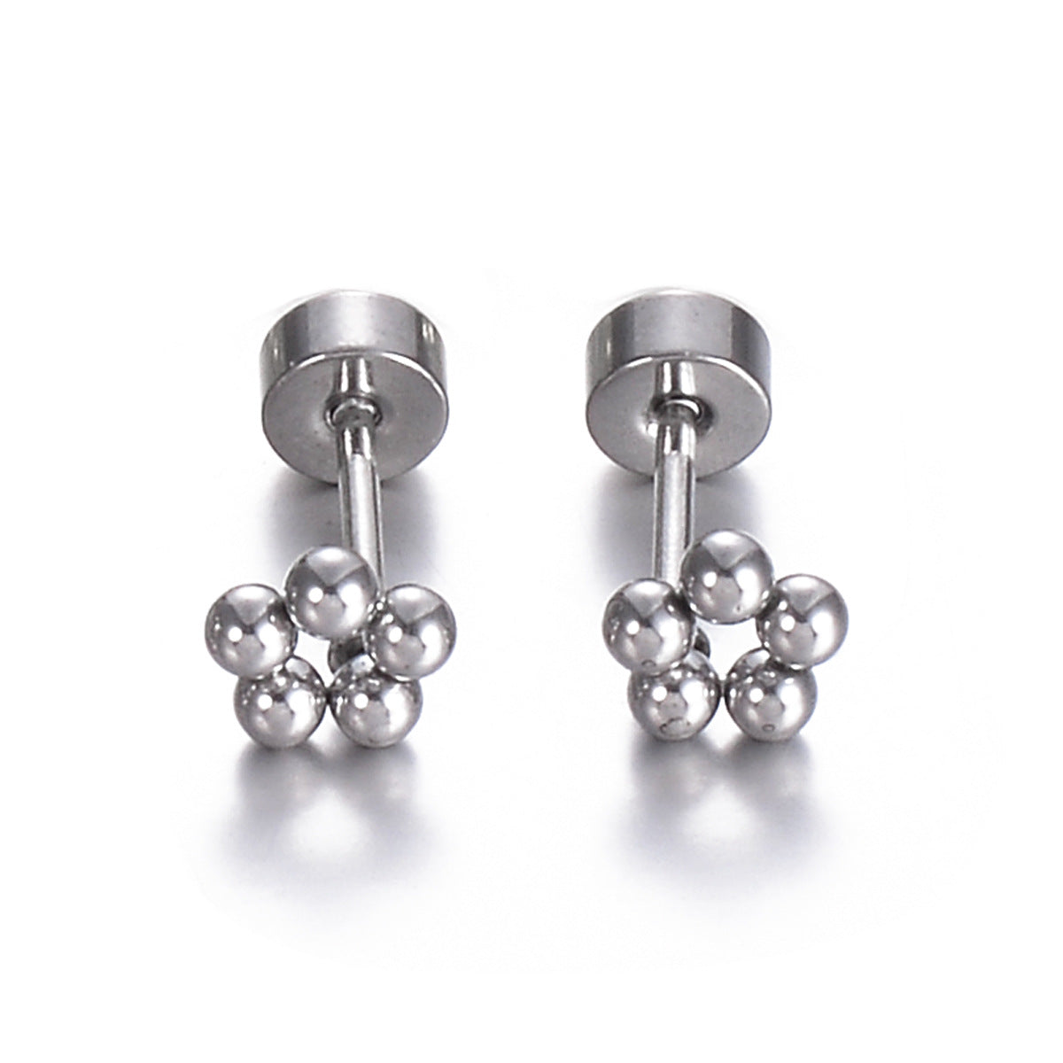 1 Pair Simple Style Geometric Plating Stainless Steel Ear Studs