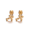 1 Pair Simple Style Geometric Plating Stainless Steel Ear Studs