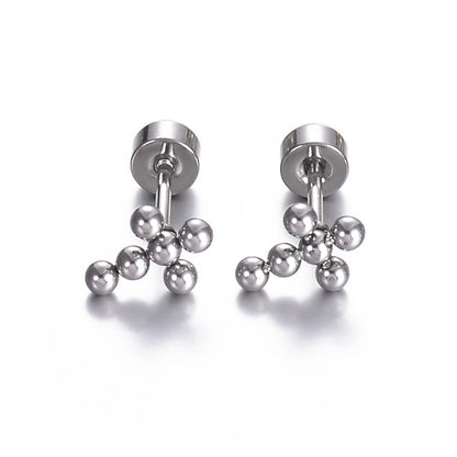 1 Pair Simple Style Geometric Plating Stainless Steel Ear Studs