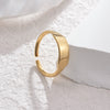 Vintage Style Simple Style Geometric Stainless Steel Asymmetrical 18k Gold Plated Open Rings